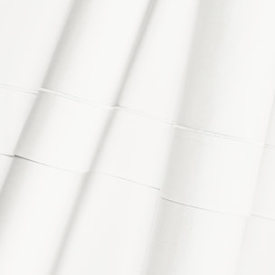 Completo letto in raso tinta unita bianco