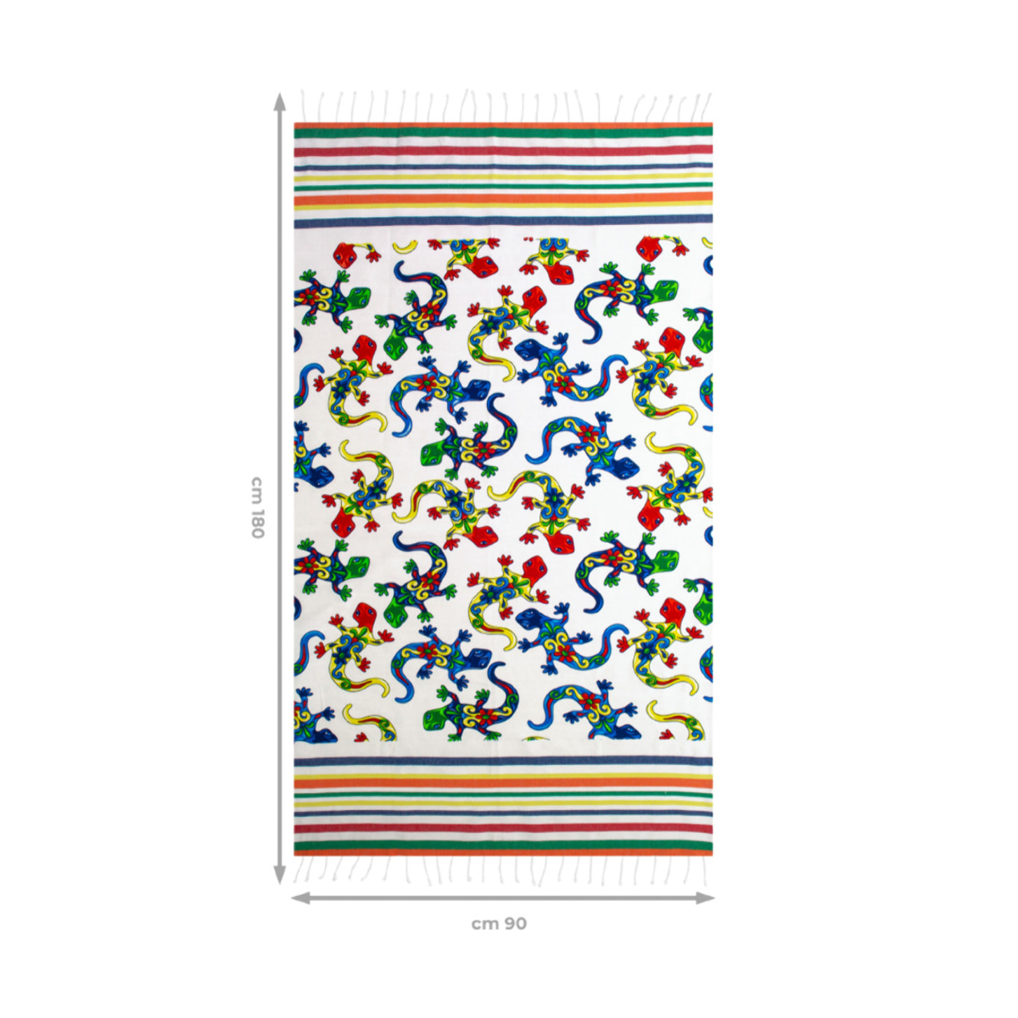 Telo Mare Fouta Modello Mozambico Con Frange