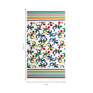 Telo Mare Fouta Modello Mozambico Con Frange