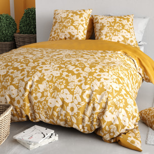 Parure housse de couette 100% coton à motifs gris - molly