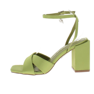 Marina Galanti Scarpe Donna Sandalo Ankle Strap Tacco 9 MG S24A011 Lime