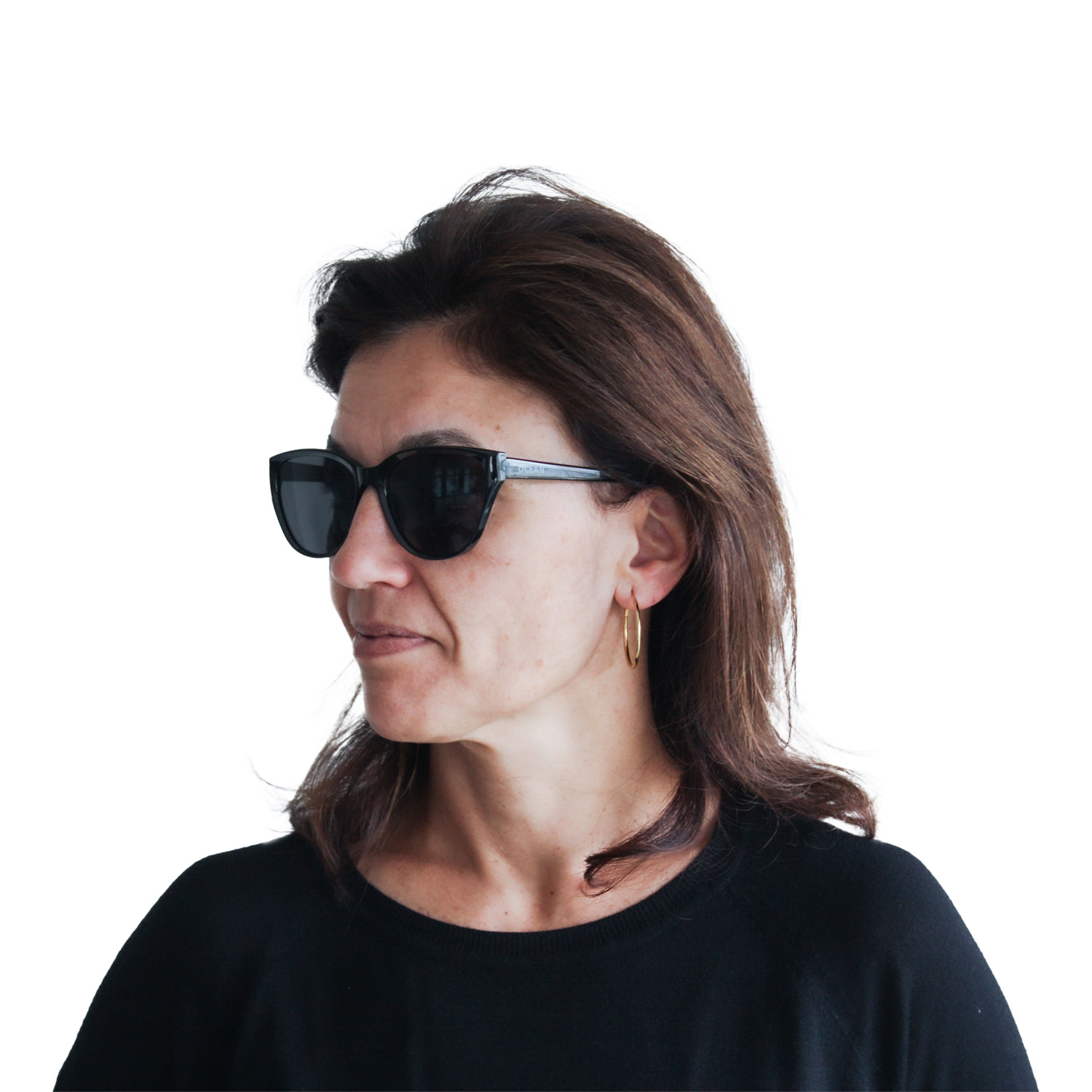 Gafas de sol OCEAN SIMGAPUR - Negro arriba y carey abajo y / Marrón