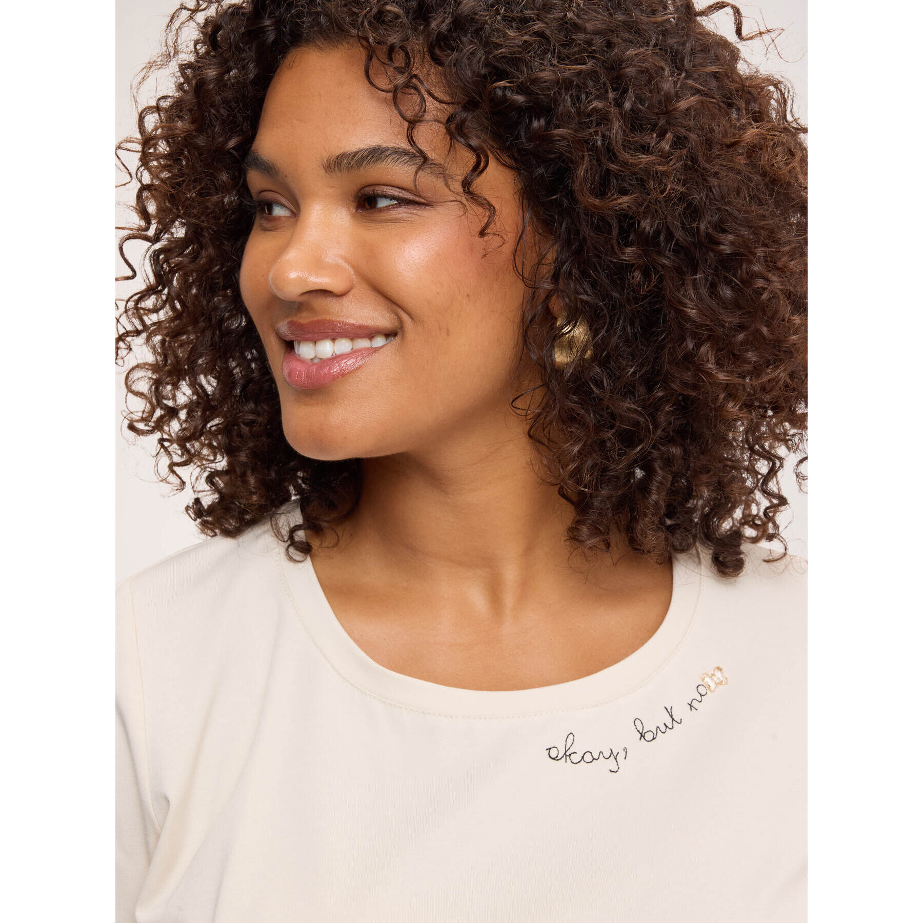 Fiorella Rubino - T-shirt in cotone con scritta - Bianco