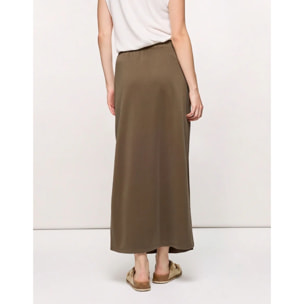 Falda Midi Caqui - Claudinasa
