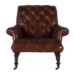 Sillón de piel - 94 x 92 x 99 cm