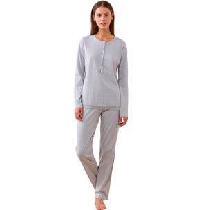 Pigiama invernale donna in jersey articolo easy Noidinotte