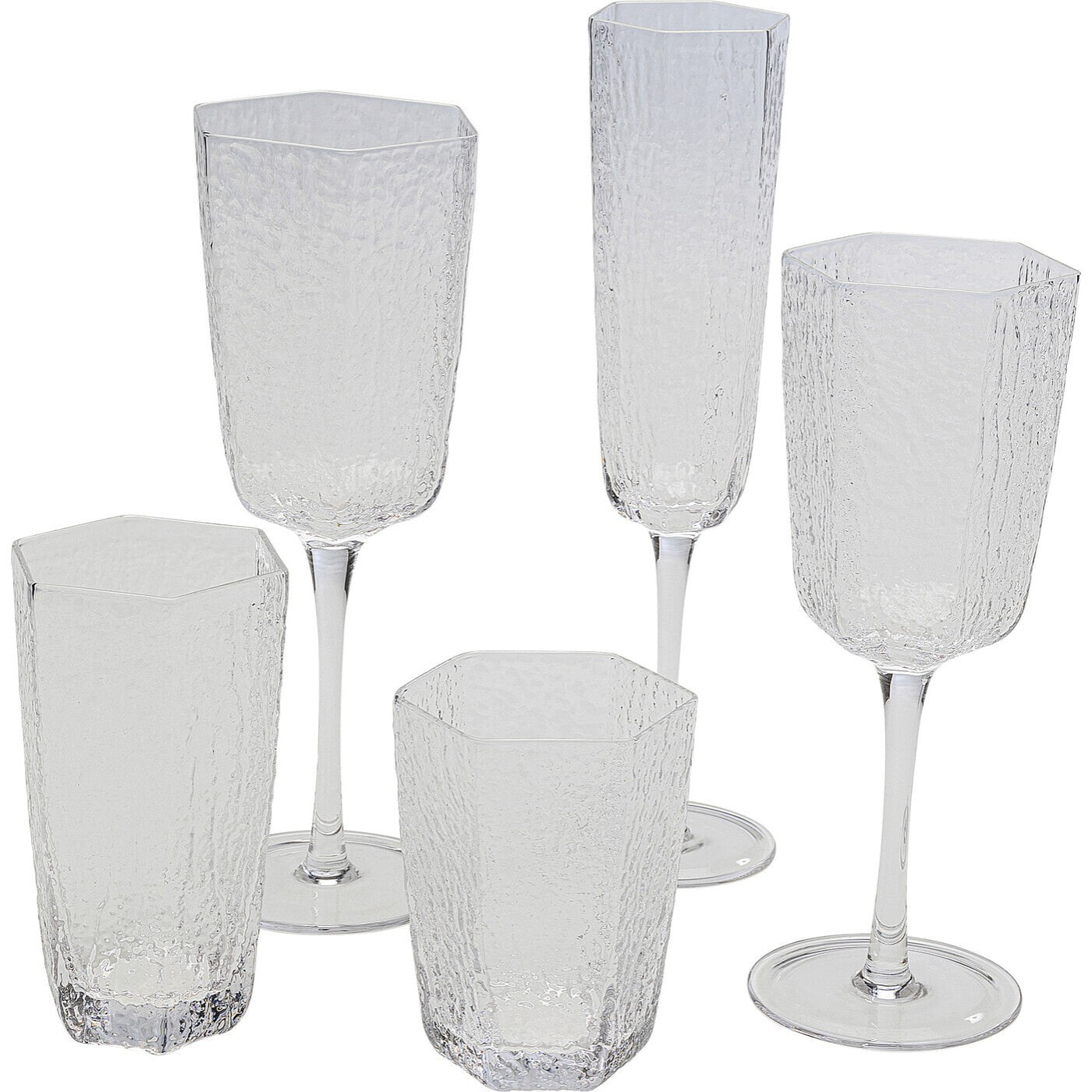 Verres à vin blanc Cascata set de 6 Kare Design