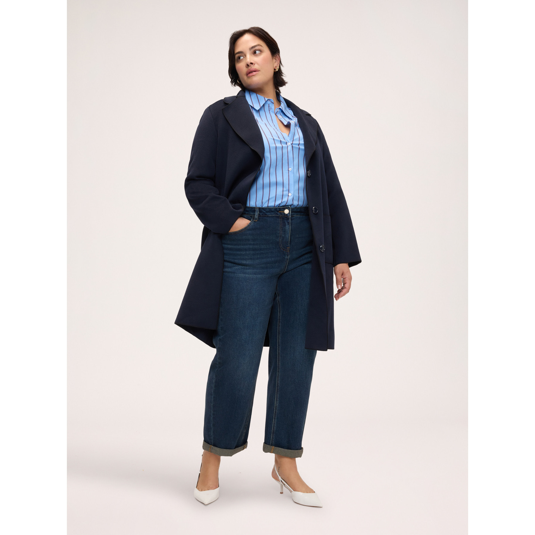Fiorella Rubino - Cappotto con tasche a toppa - Blu