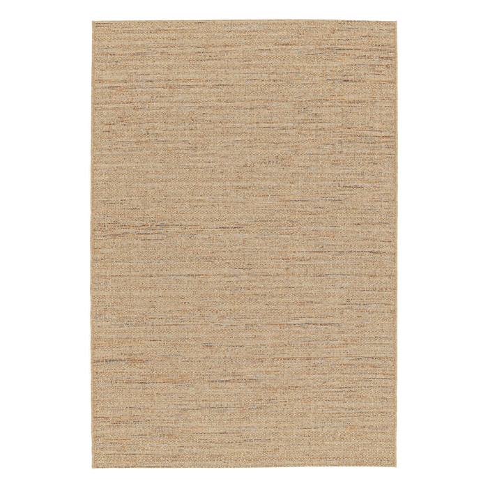Tapis intérieur/extérieur effet jute claire avec touches de couleur EMILY