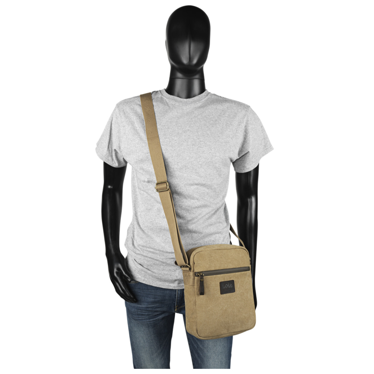 Bandolera Hombre Textil Lois Hubbard Camel