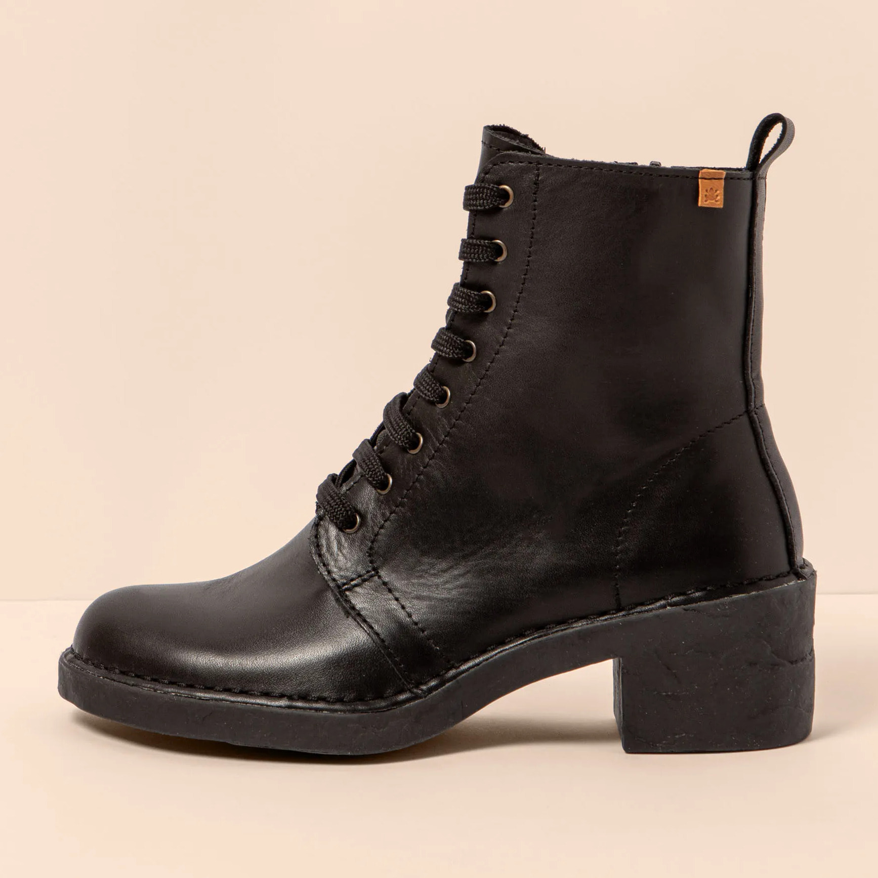 Botines con tacón N5660S SOFT NAPPA BLACK / TICINO color Black