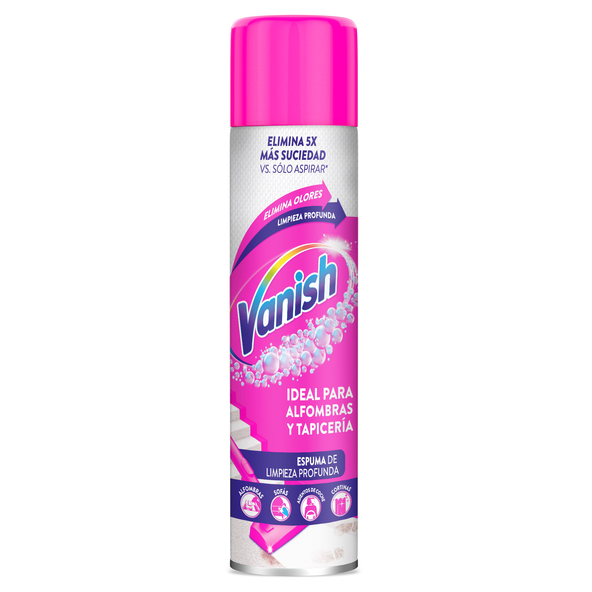 Vanish Quitamanchas para alfombras, moquetas, tapicerías y grandes superficies, formato espuma, 2x 600ml