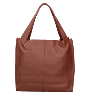 Borsa a spalla  da donna In Vera pelle Made in Italy 34x32x11 cm