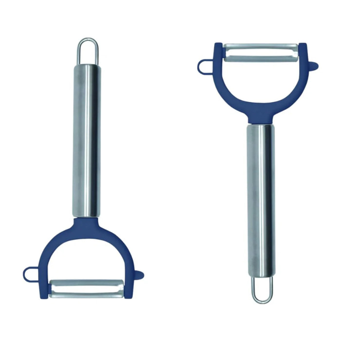 Set de 2 rasoirs à légumes en plastique et inox Fackelmann Elemental