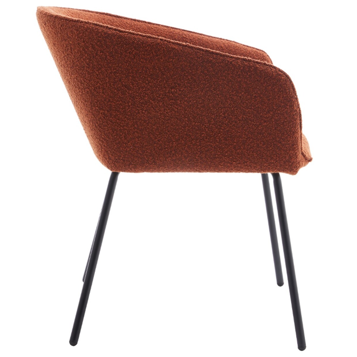 Lot de 2 fauteuils de table en tissu bouclé - SWANN