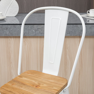 Lot de 4 tabourets de bar – Style industriel – Empilables