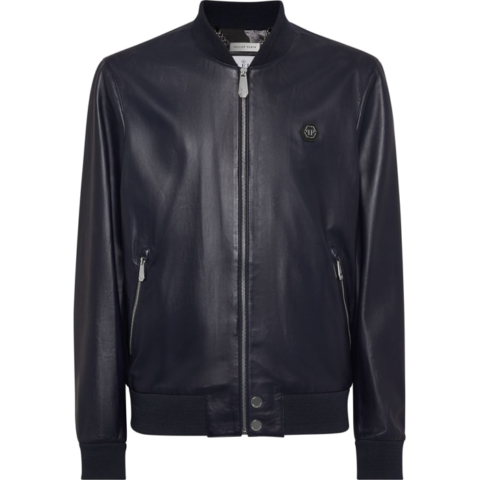 PHILIPP PLEIN Bomber de cuero