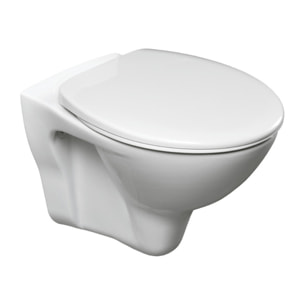 Pack WC Bati-support Geberit Duofix + WC Cersanit S-line Pro + Abattant + Plaque blanche (S-LineProGeb3)