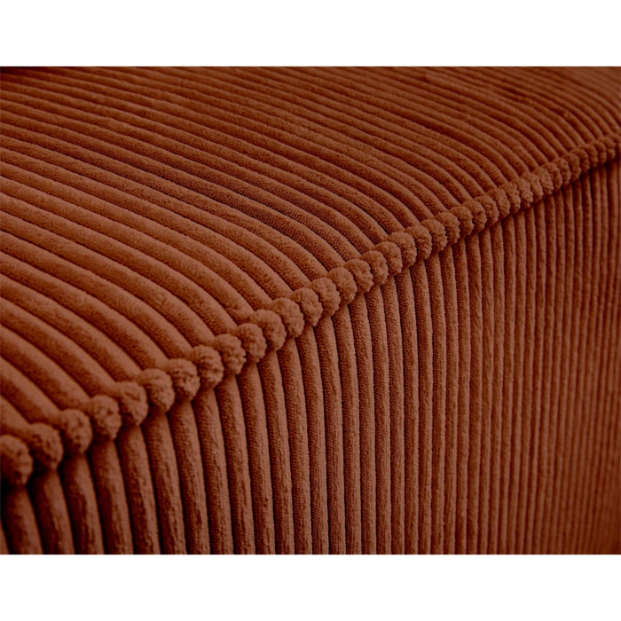 Colombine - module d'assise - en velours côtelé - Terracotta
