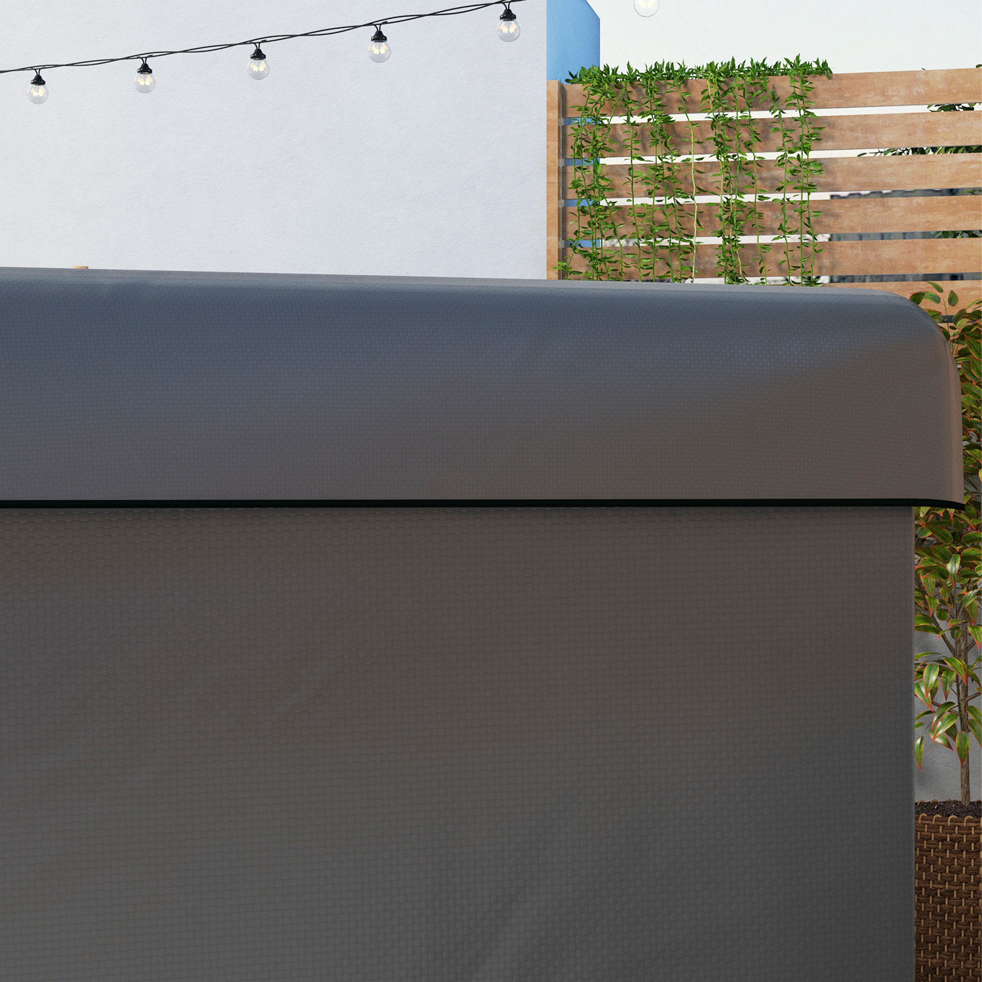 Outsunny Funda Balancín Jardín, Funda Columpio Jardín Exterior, Cubierta de Columpio con Cremallera, Impermeable, 215x155x150 cm, Gris Oscuro