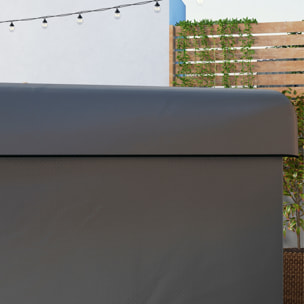 Outsunny Funda Balancín Jardín, Funda Columpio Jardín Exterior, Cubierta de Columpio con Cremallera, Impermeable, 215x155x150 cm, Gris Oscuro