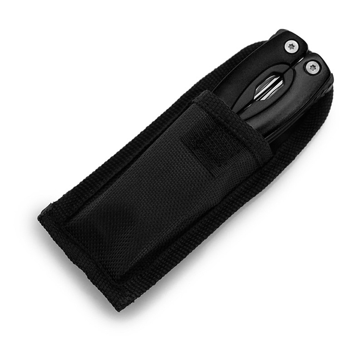 Multiherramienta Blauden, de acero inoxidable práctica y resistente, con 12 funciones y funda de poliéster.