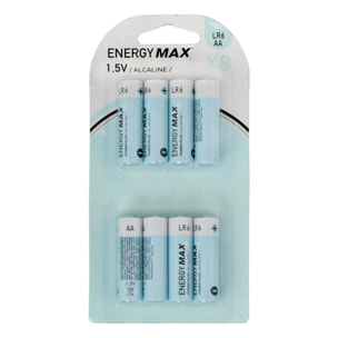 Lot de 8 piles alcaline LR6