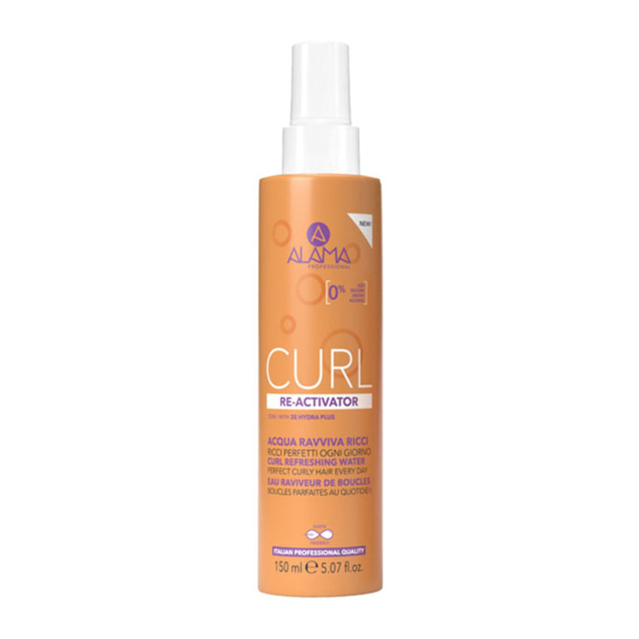 ALAMA Professional Reactivador de Rizos Agua Revitalizante para Rizos 150 ml