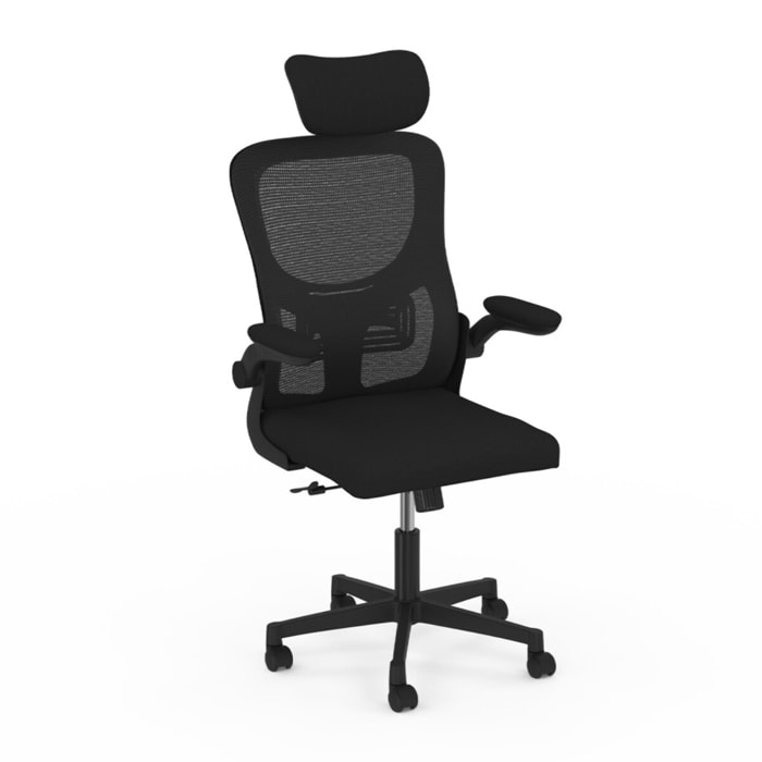 Fauteuil de bureau à roulettes James noir
