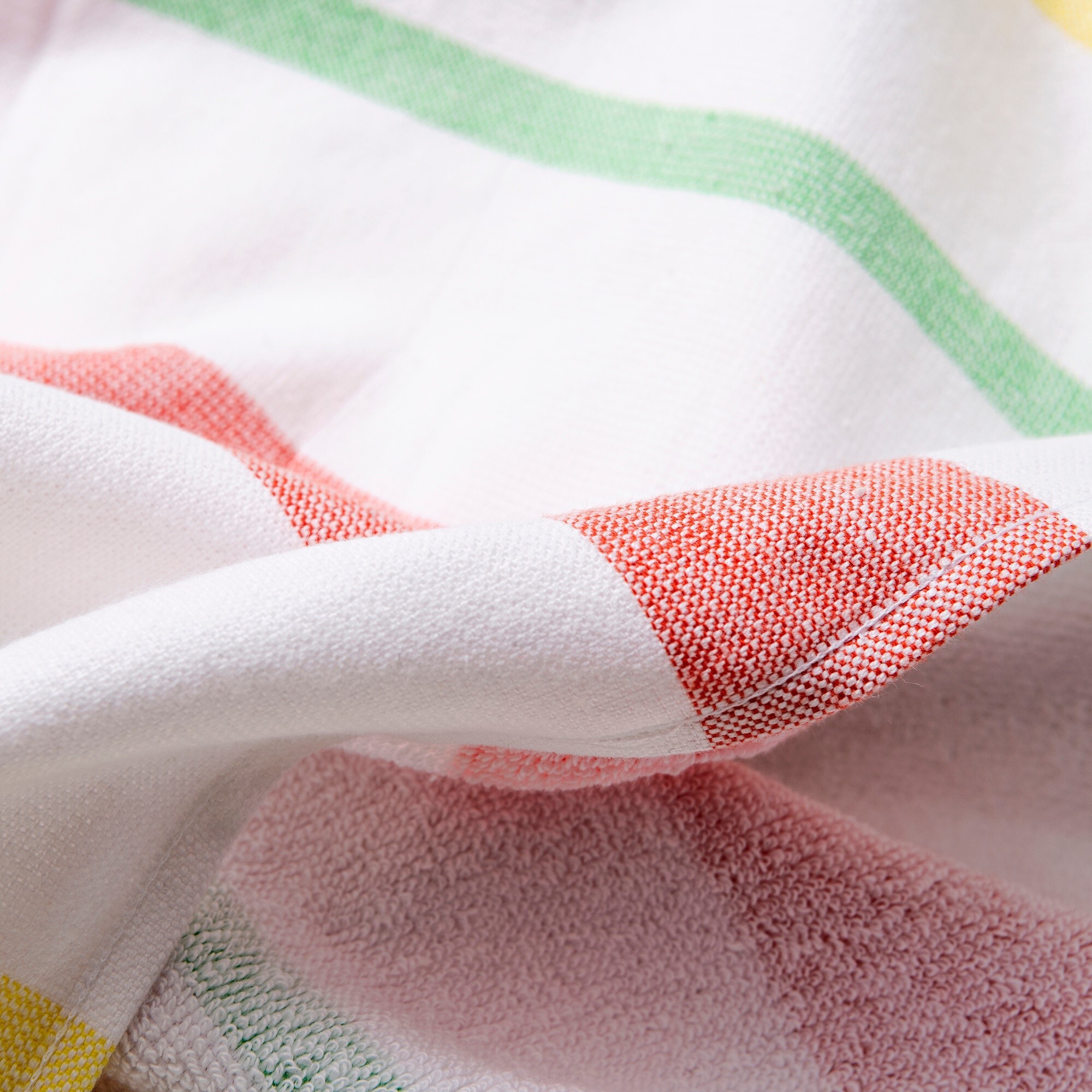 Hammam 80x165cm 350gsm 100% algodón rosa, amarillo y verde rainbow be