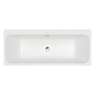 Baignoire droite 170 x 75 VILLEROY & BOCH Architectura + Vidage de baignoire WIRQUIN chromé