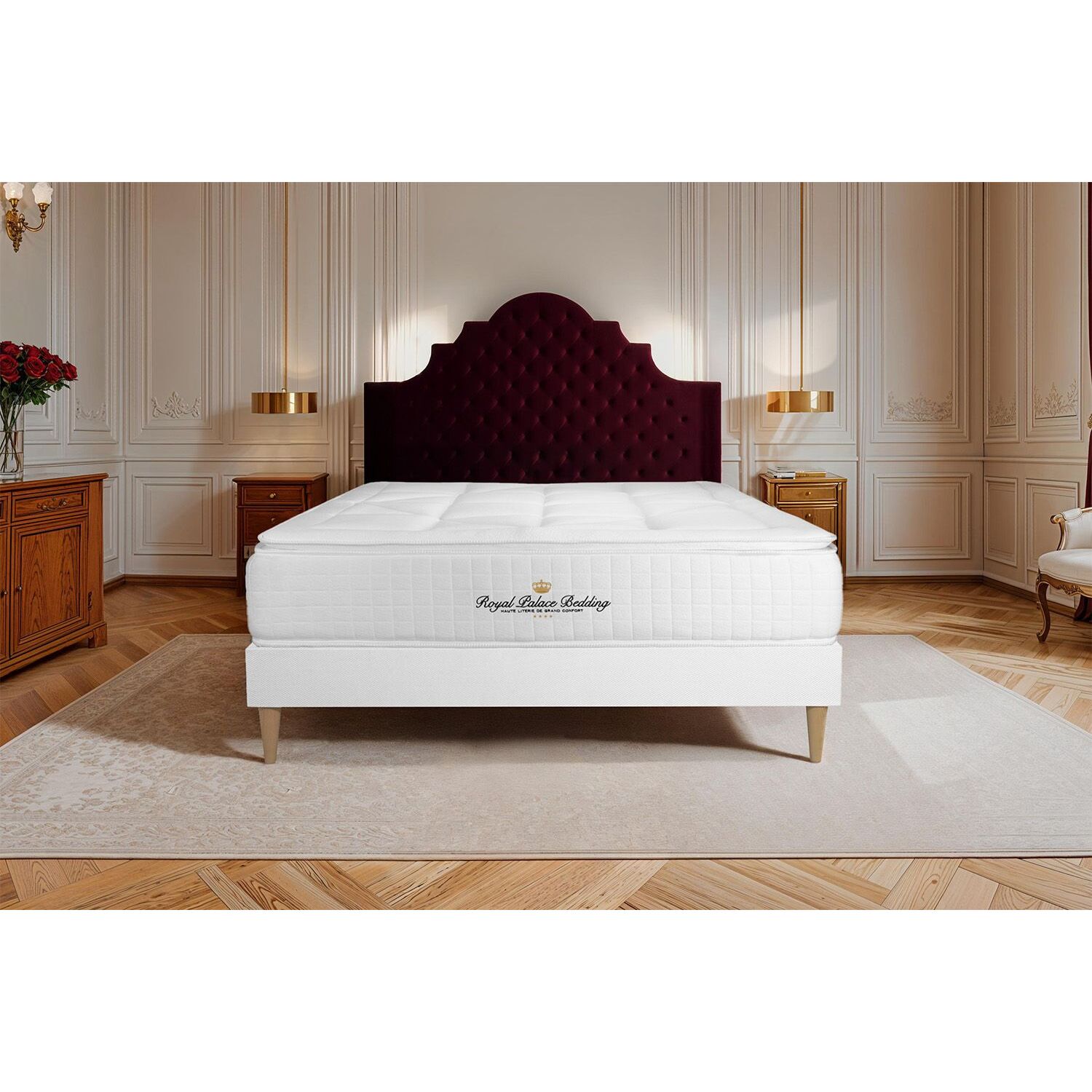 Matelas à Ressorts ensachés et mémoire de forme George V - 28cm d'épaisseurs et 7 zones de confort