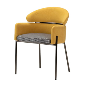 Silla Velvet Amarillo Royal 57x58x78 Cm