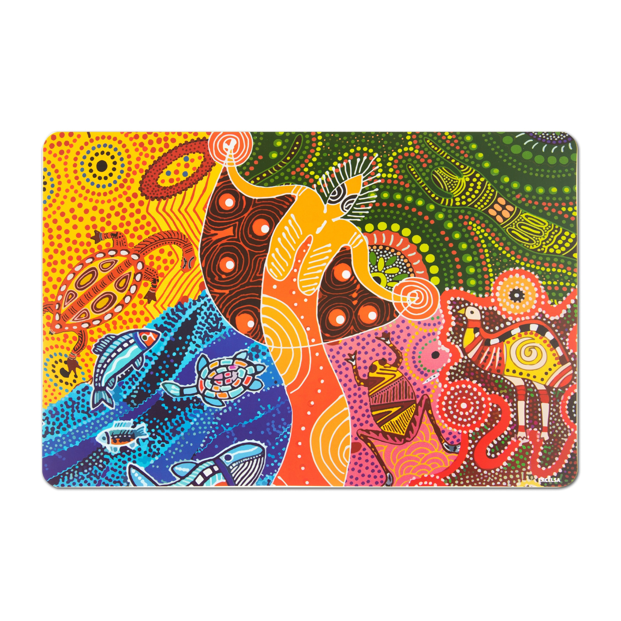 Set de 6 sets de table rectangulaires Excelsa – Aboriginal, Polypropylène Multicolore