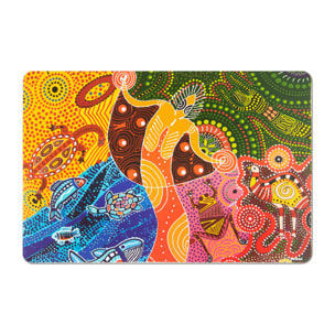 Set de 6 sets de table rectangulaires Excelsa – Aboriginal, Polypropylène Multicolore