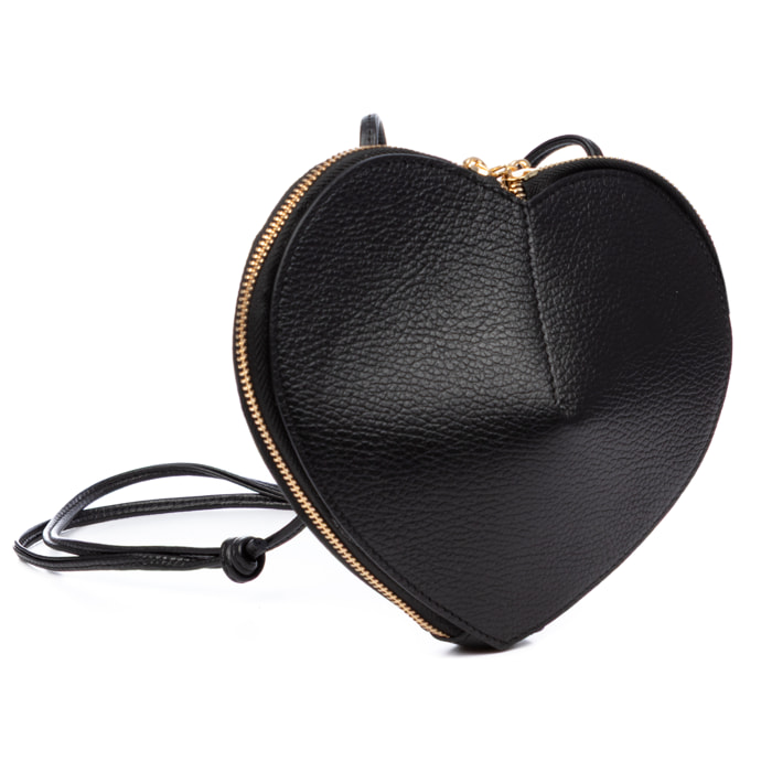 Barbaresco borsa a spalla donna, a forma di cuore. Pelle autentica Dollaro.