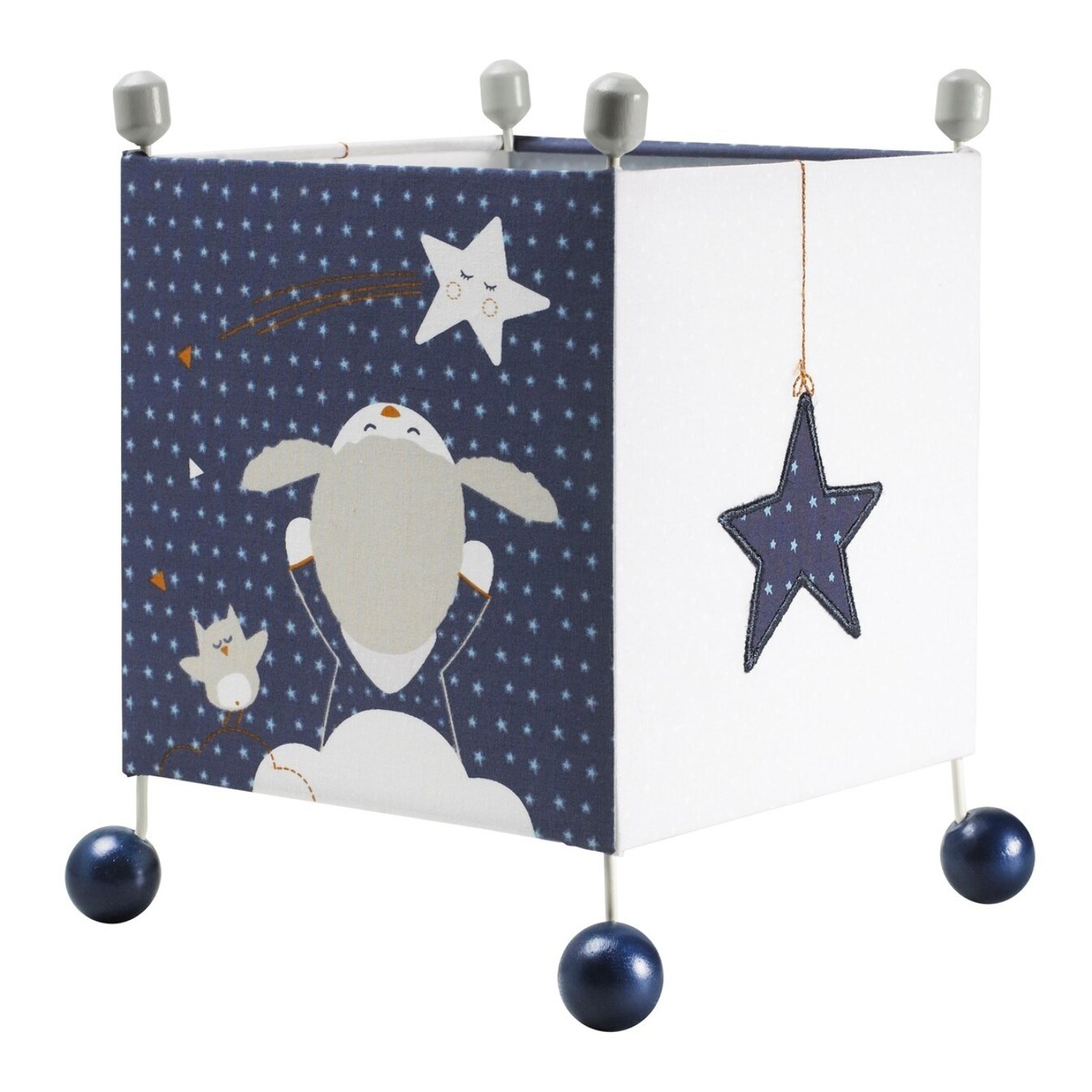 Luminaire enfant à poser en Tissu Bleu