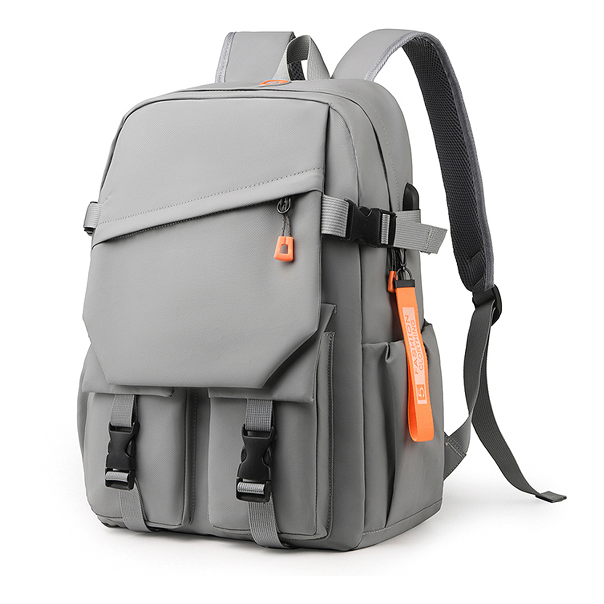DAM Mochila para Laptop con interfaz de carga USB. 30x15x44 Cm. Color: Gris