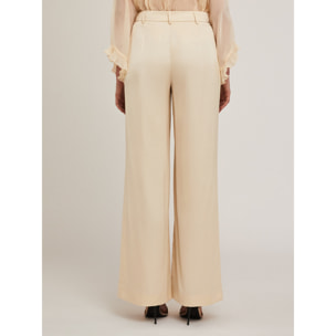 Motivi - Pantaloni palazzo in raso satin - Beige