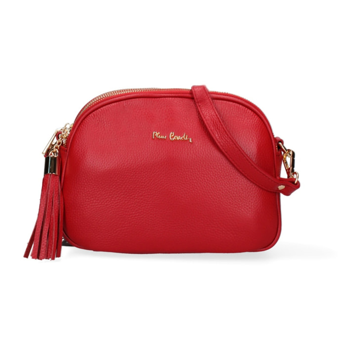 Borsa a tracolla da donna Made in Italy - Modello Cordelia Pro - 100% pelle - 22.5 x 17.0 x 9.5 cm