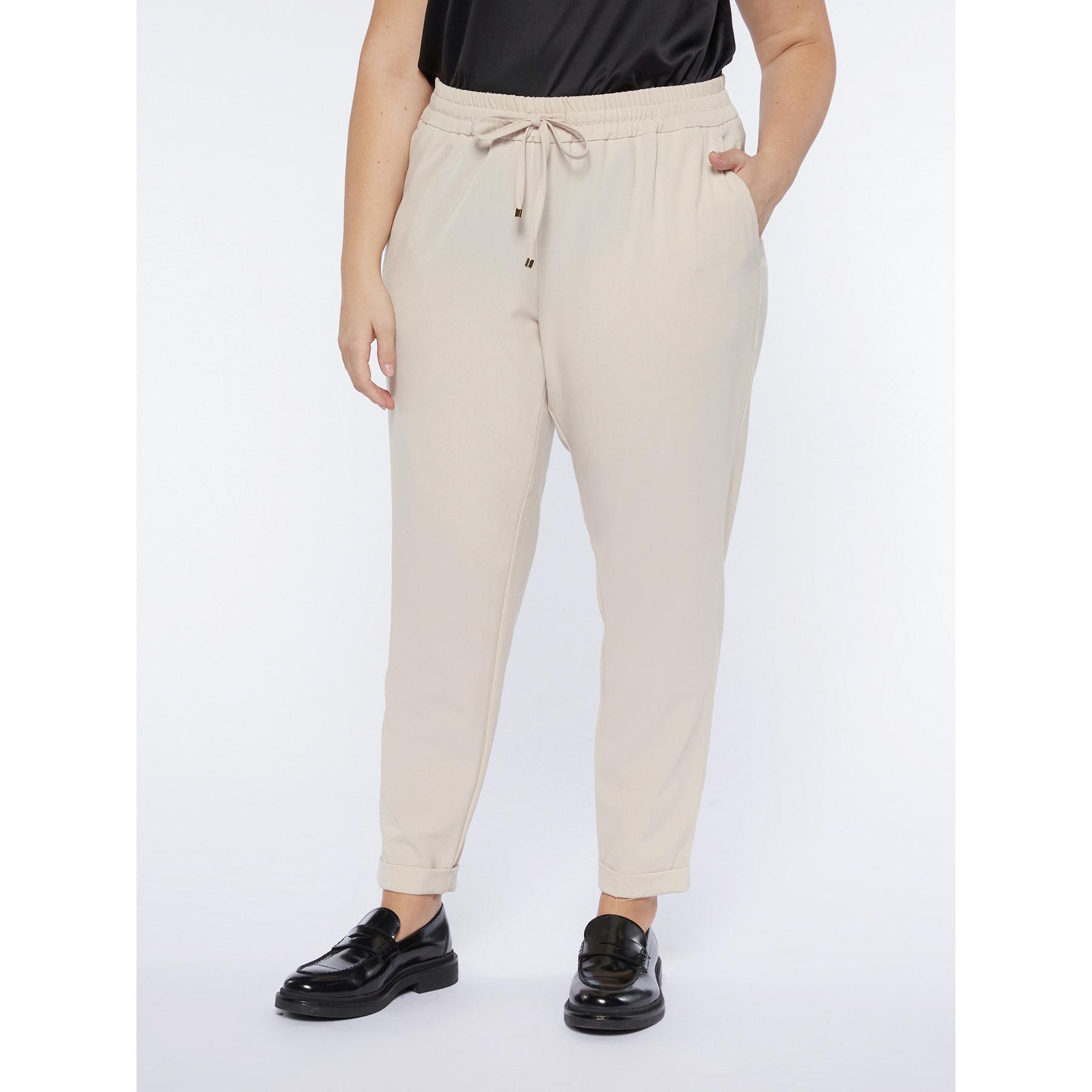 Fiorella Rubino - Pantaloni joggers fluidi - Beige