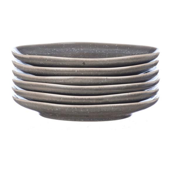 Assiette STELLAR Ø18cm - 6 pièces - Gris béton