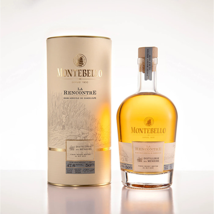 Rhum Vieux La Rencontre Finish Whisky Breton au Blé Noir | 47,6% vol | 50cl