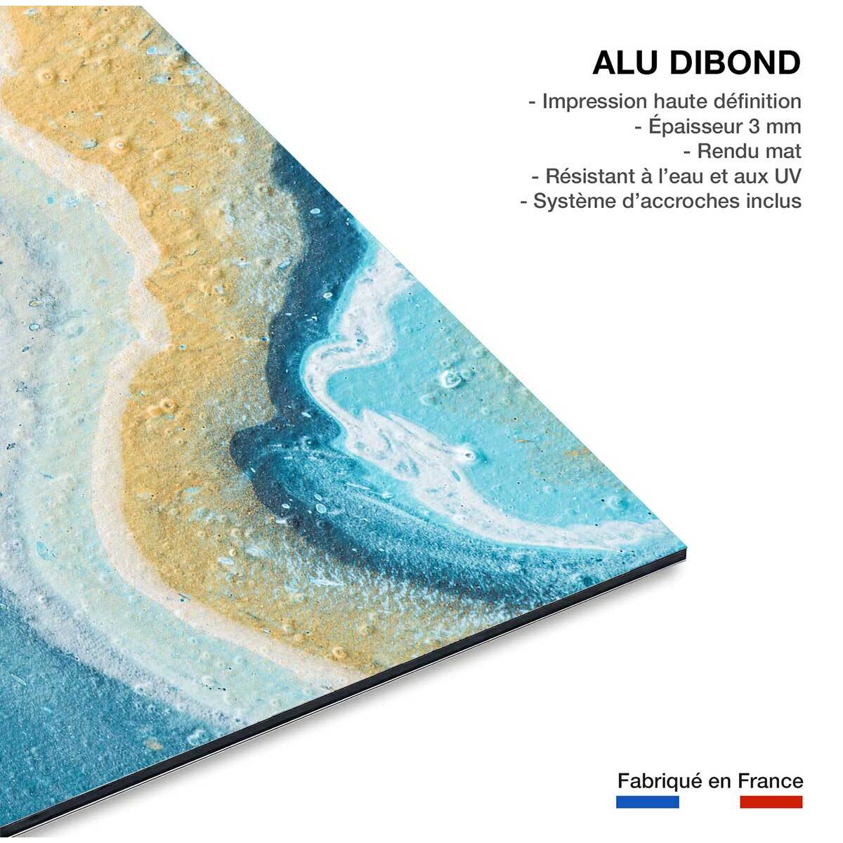 Tableau blue paint bubble Tableau alu Dibond