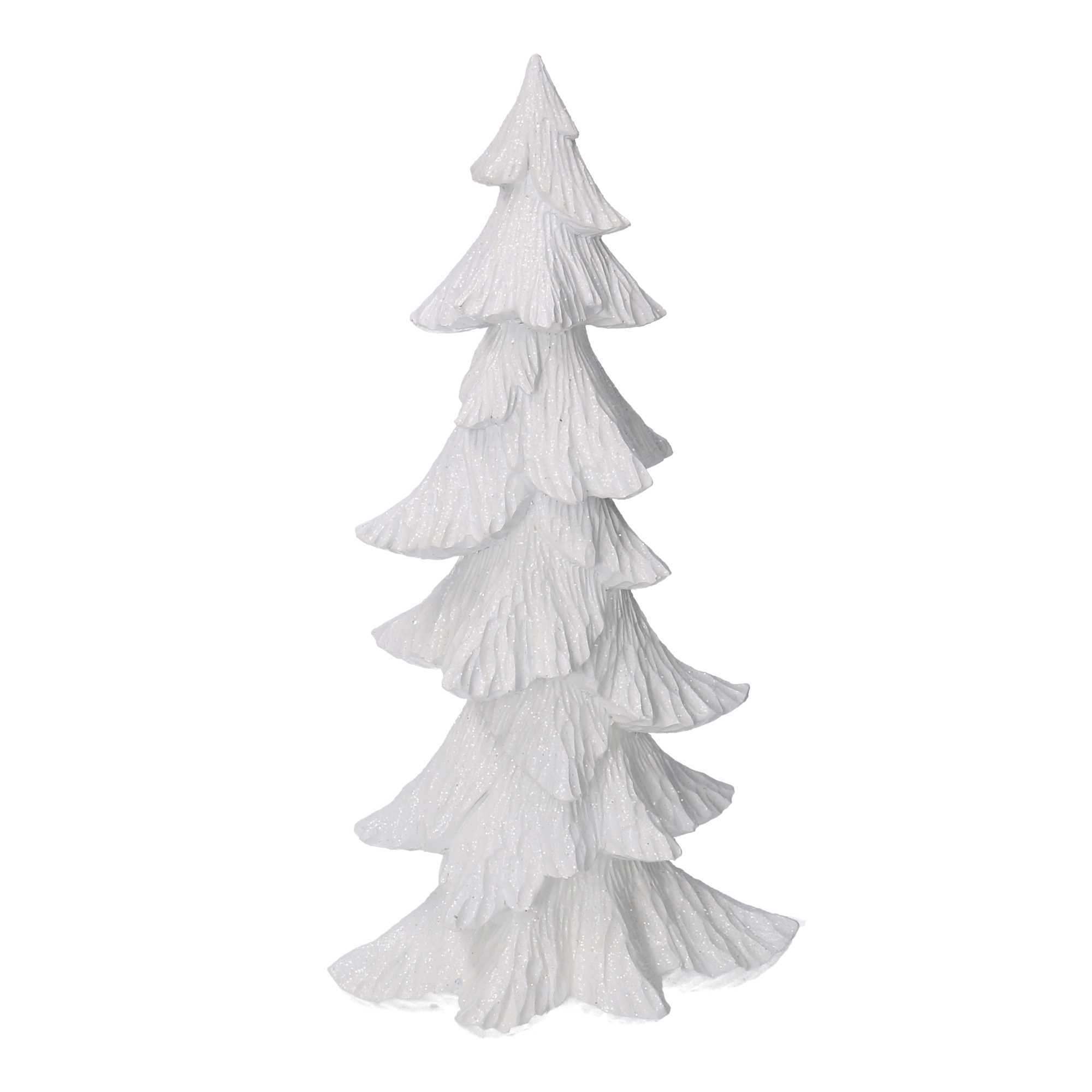 Albero di Natale in resina bianco cm18,5x14h36