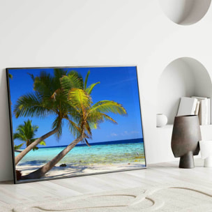 Affiche encadrée plage tropicale Affiche + cadre en métal - Noir