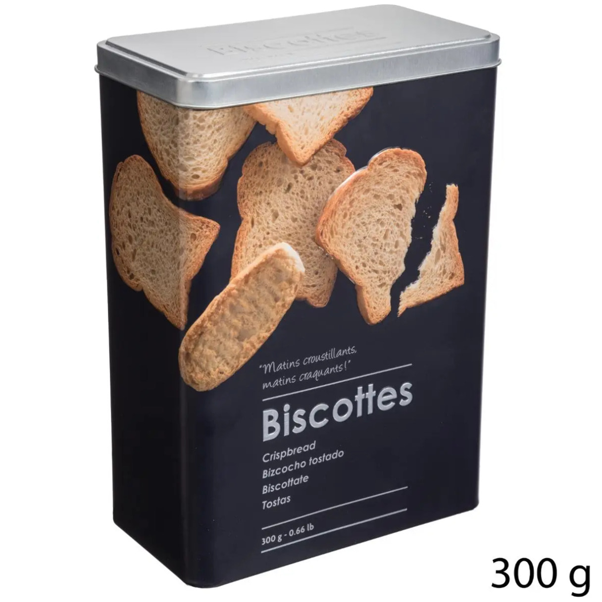 Boîte biscotte métall Noir Black Edition