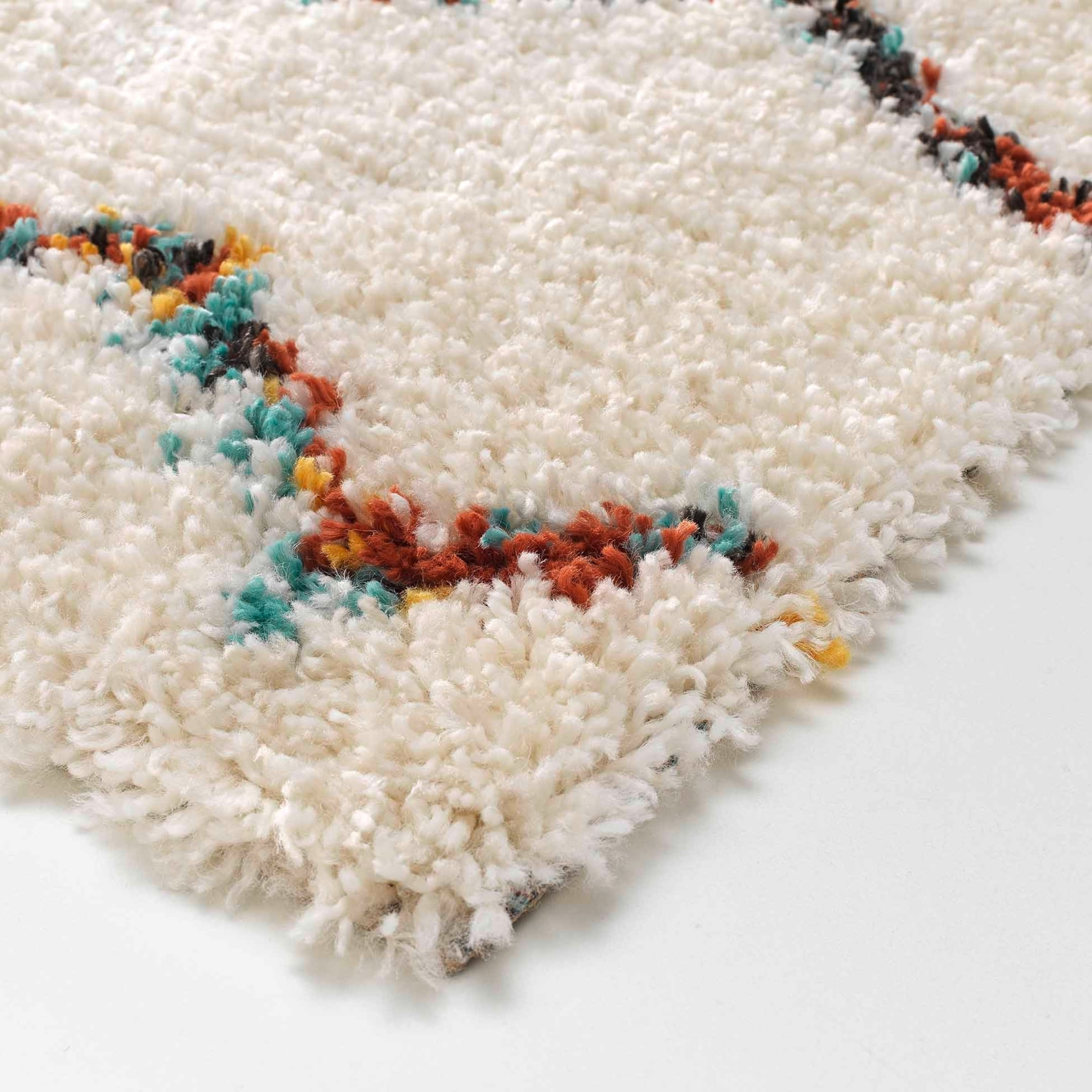 Tapis berbère à motifs géométriques - Naturel
