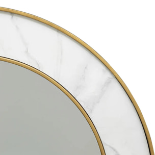 Miroir "Alisha" blanc D74cm