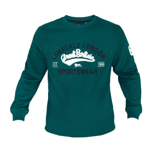 Felpa Uomo LONSDALE Cotone Felpato Girogola